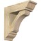 Ekena Millwork Legacy Traditional Rough Sawn Bracket w/ Offset Brace, Douglas Fir, 6"W x 18"D x 18"H BKT0604X18X18LEC01RDF - alternate 1